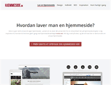 Tablet Screenshot of hjemmeside.dk